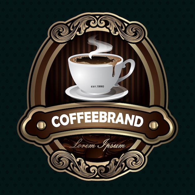 Elegant koffie-logo