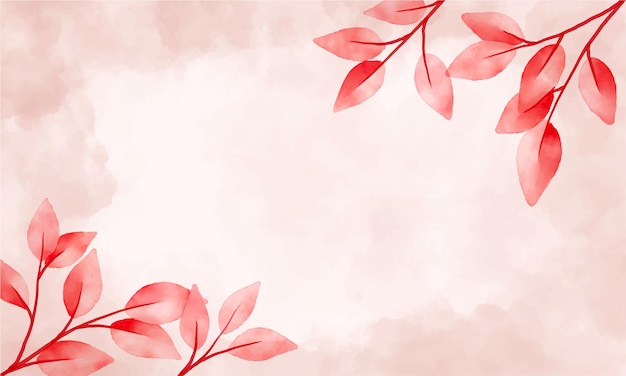 Elegant leaf watercolor background