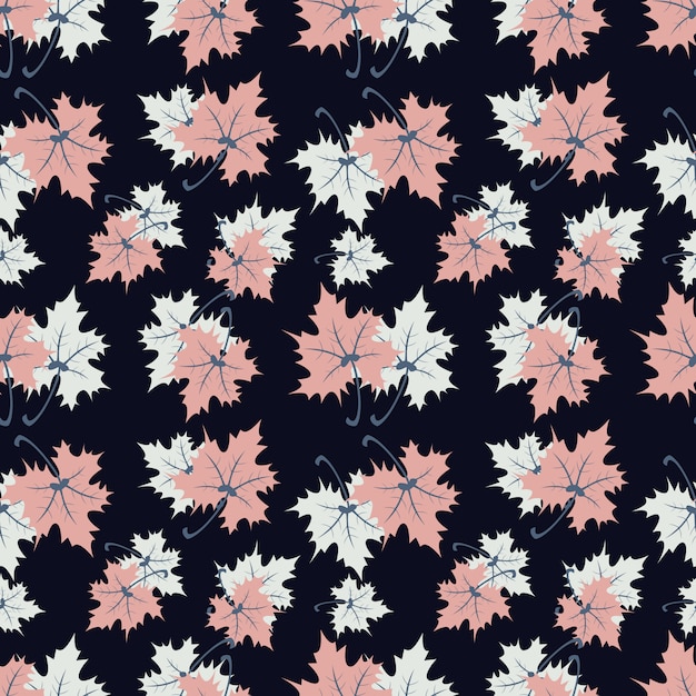 Elegant leaves pattern background