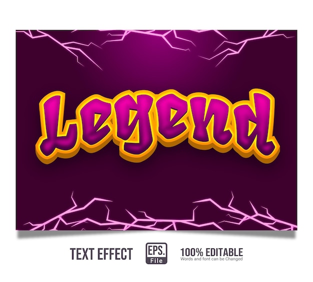 Elegant legent editable text effect style