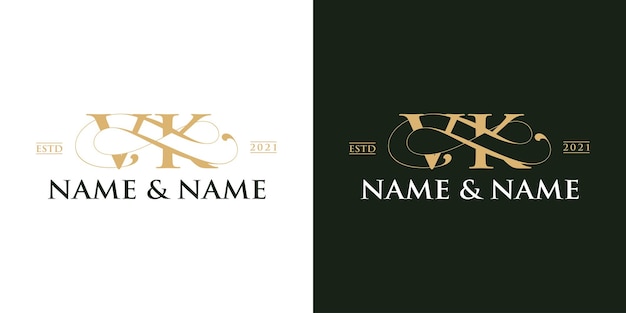 Elegante logo con lettera ab per il nome del design dell'invito al matrimonio