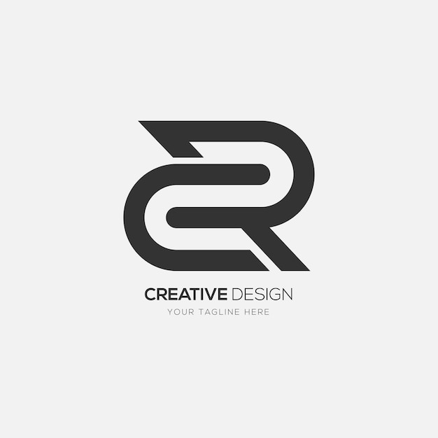 Elegant letter cr or rc monogram logo