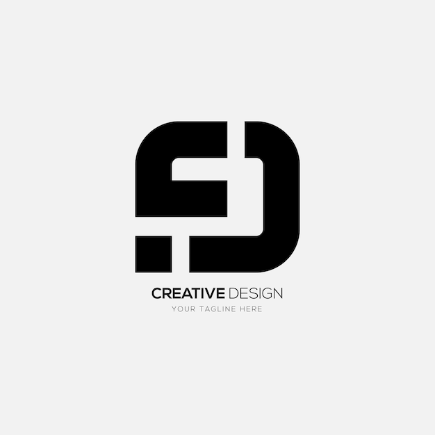 Elegant letter FD eerste modern monogram logo