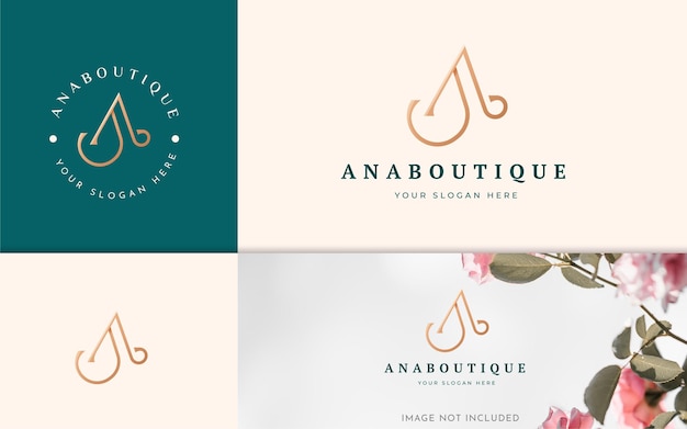 Elegant letter A monogram logo design