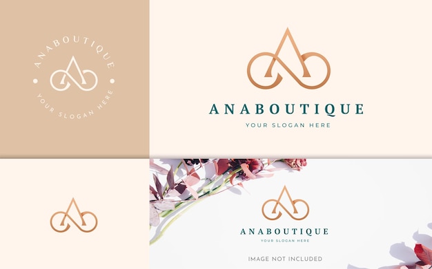 Elegant letter A monogram logo design