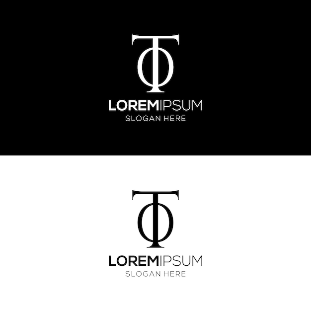 Vector elegant letter t o logo design template