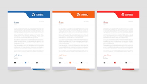 Elegant letterhead design template .