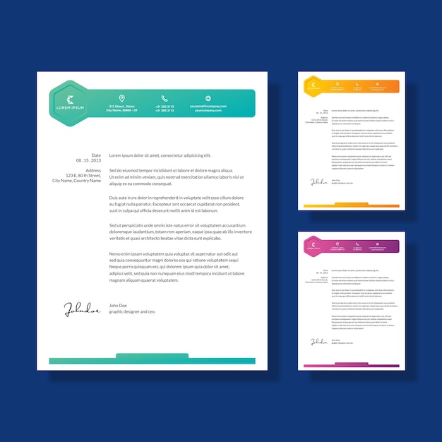 Elegant letterhead template design