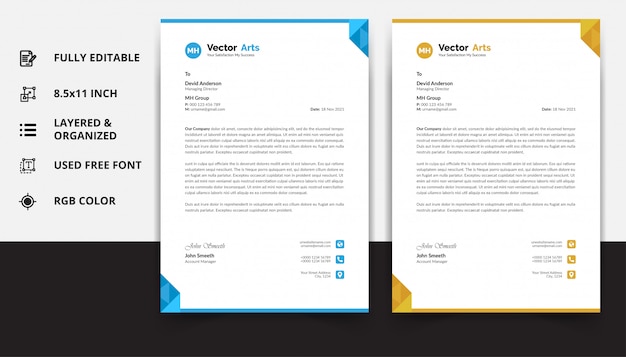 Elegant letterhead template