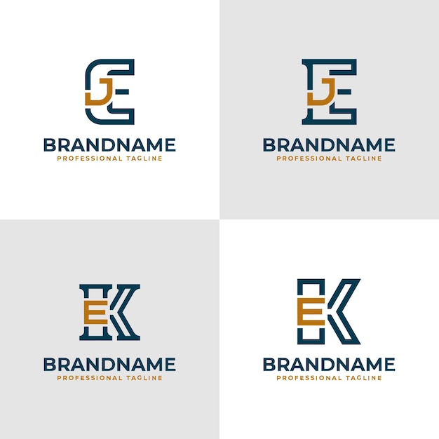 Vector elegant letters ej and je monogram logo suitable for business with ej or je initials