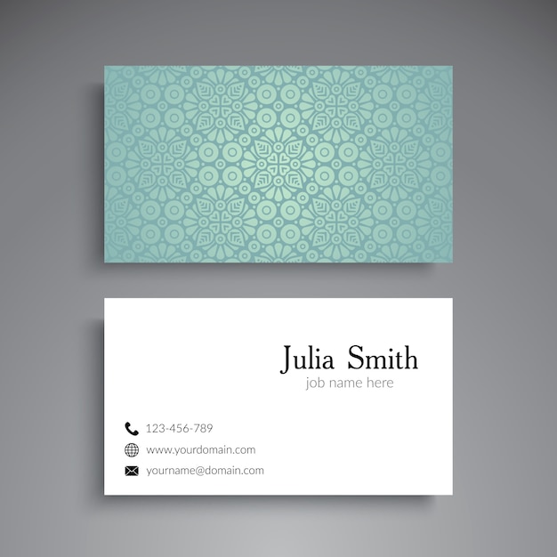 Elegant light blue business card