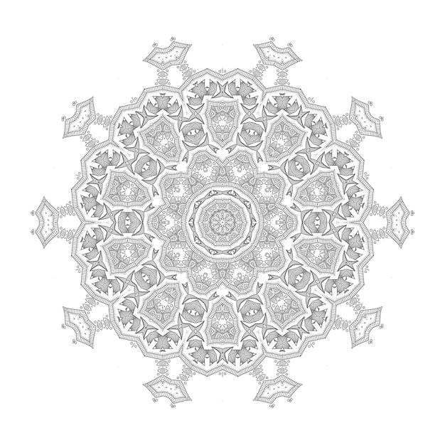 Elegant lijntekeningen mandala-ontwerp