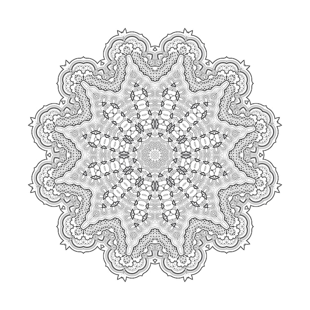 elegant lijntekeningen mandala-ontwerp