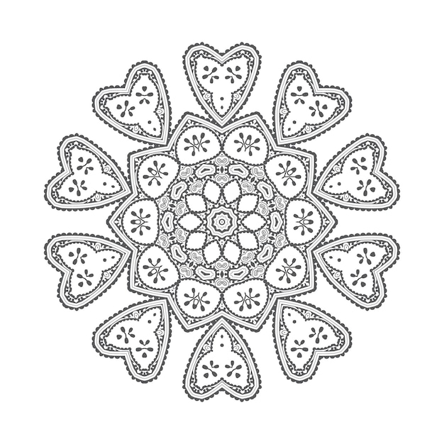 Elegant line art mandala design