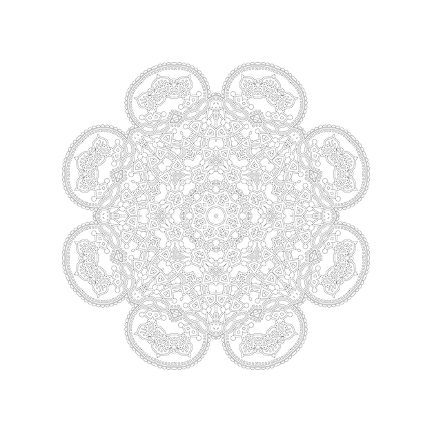 Design elegante della linea arte mandala