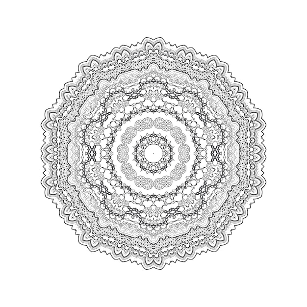 elegant line art mandala design