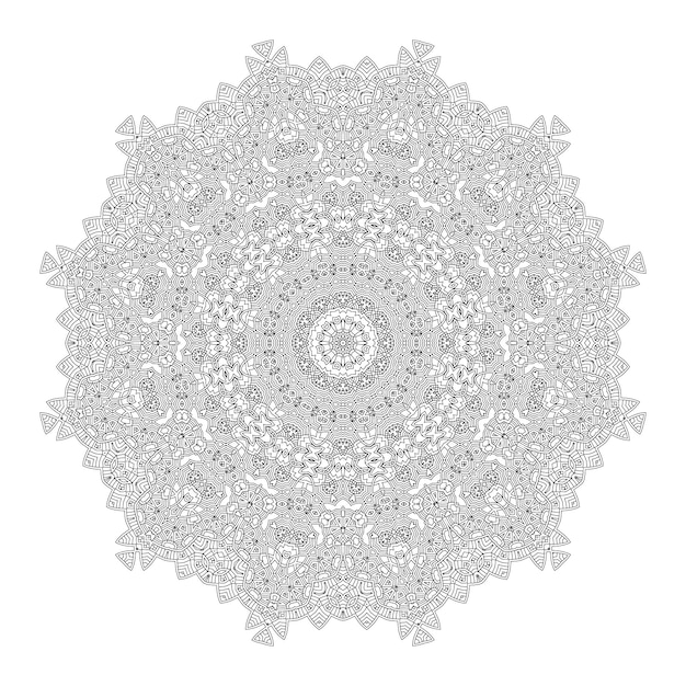 elegant line art mandala vector for design