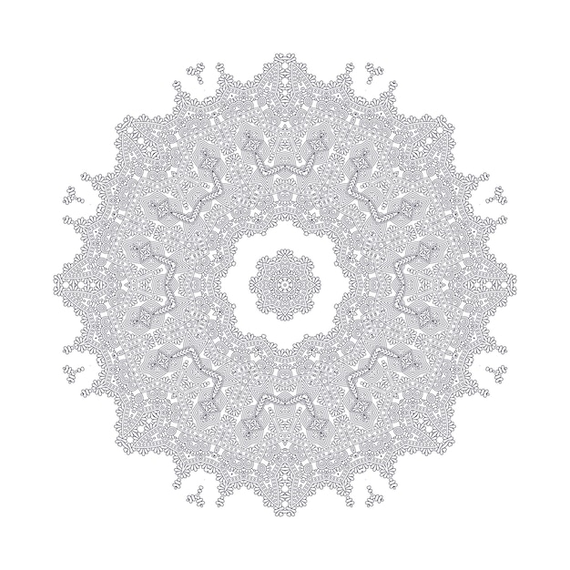 Elegante linea arte mandala vettore per il design