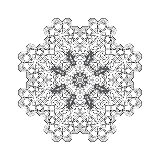 Elegant line art mandala vector for design