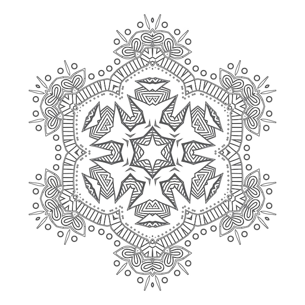 elegant line art mandala vector for design