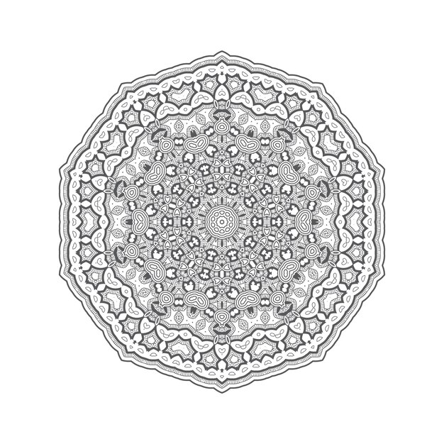 elegant line art mandala vector for design