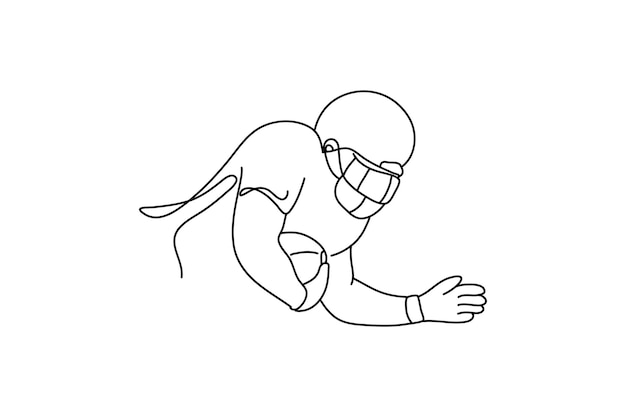 Elegant Line Art Super Bowl Wall Print Perfect voor webontwerpers en reclameprofessionals