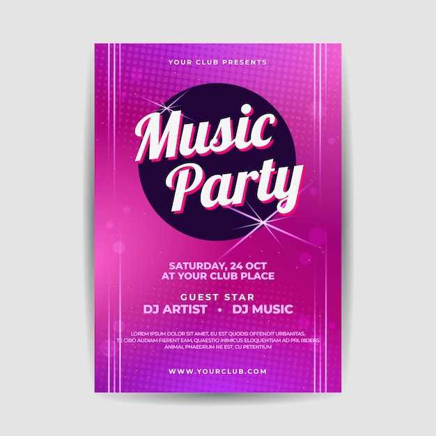 Elegant live music party festival flyer poster