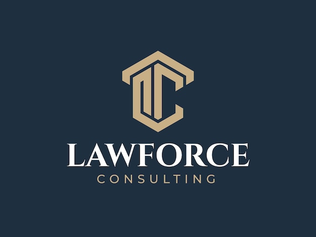 Elegant Logo Concept for Justice Law and Accounting