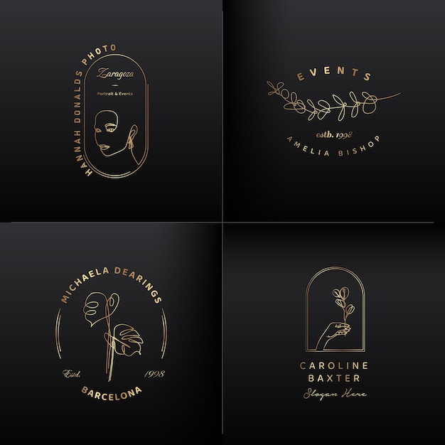 Elegant logo design collection for corporate identity