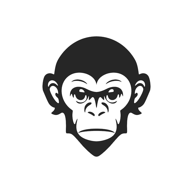 An elegant logo with a black and white monkey vector perfect for your brand