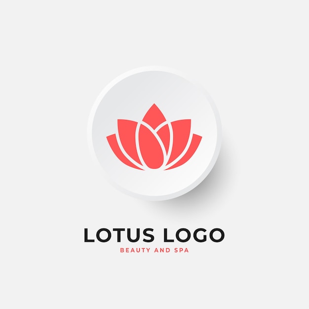 Elegant lotus flower logo inspiration design