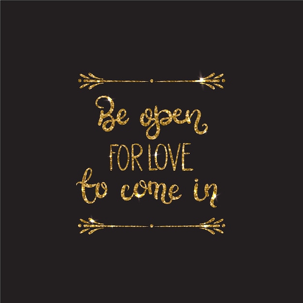 Vector elegant love quote