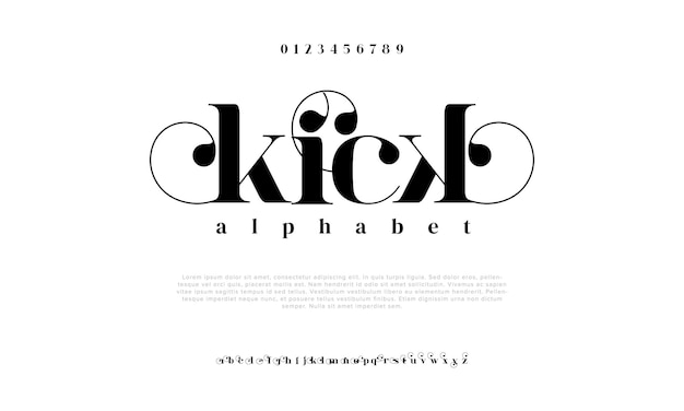 Elegant luxe modern lettertype alfabet lettertype