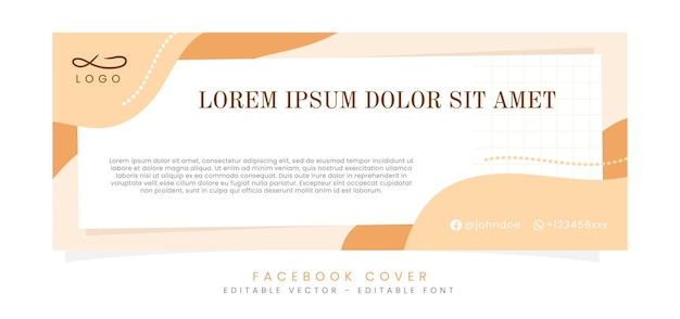 Vector elegant, luxurious and clean social media cover design