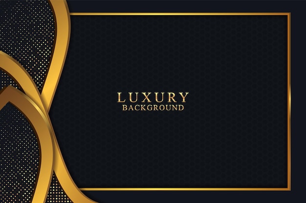 Elegant luxury background concept with black and gold texture