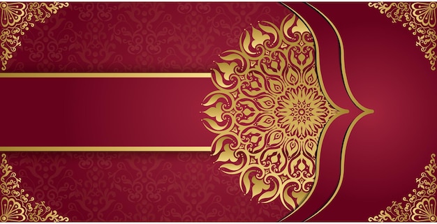 Elegant luxury decorative ornamental mandala design. Mandala style greeting and invitation card.