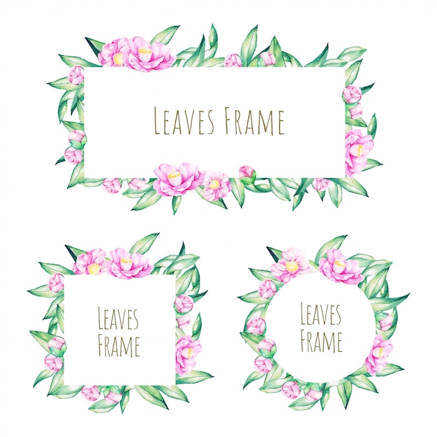 Elegant luxury floral frame