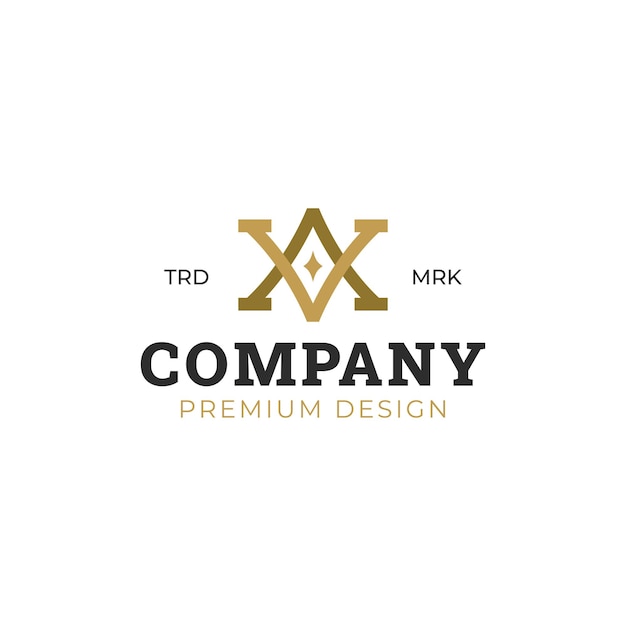 Elegant luxury letter AV simple logo design for corporate identity