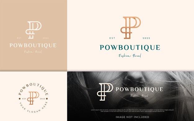 Elegant luxury letter P monogram logo design