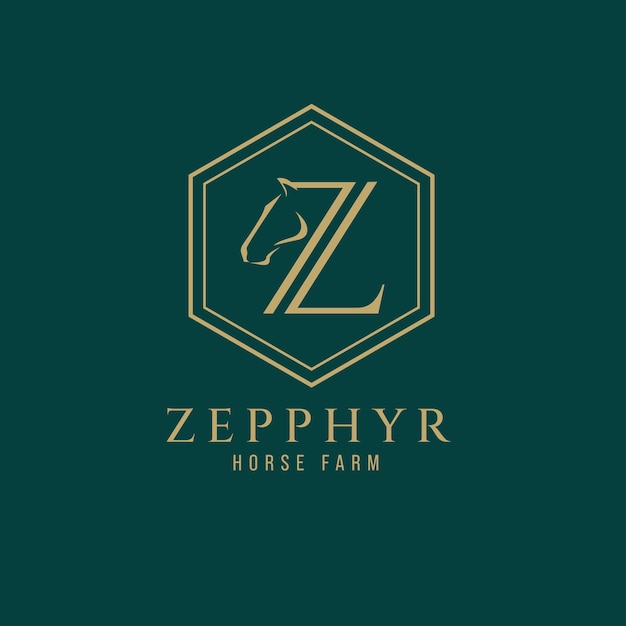 Vector elegant luxury letter z monogram horse logo letter z horse logo horse head logo