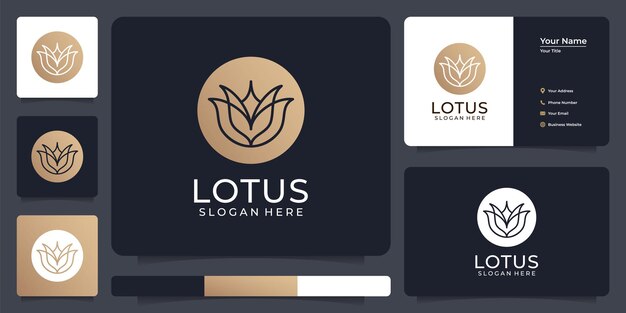 Elegant luxury lotus symbol logo elements