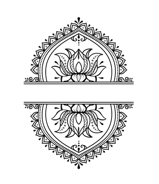 Design elegante ornamento mandala di lusso