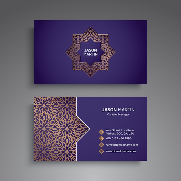 Elegant luxury mandala visiting card