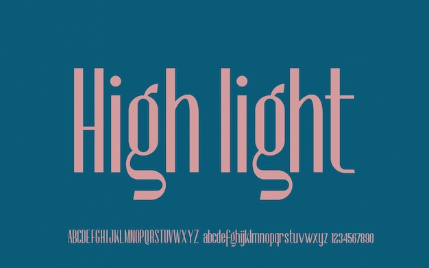 Elegant and luxury modern font or alphabet set
