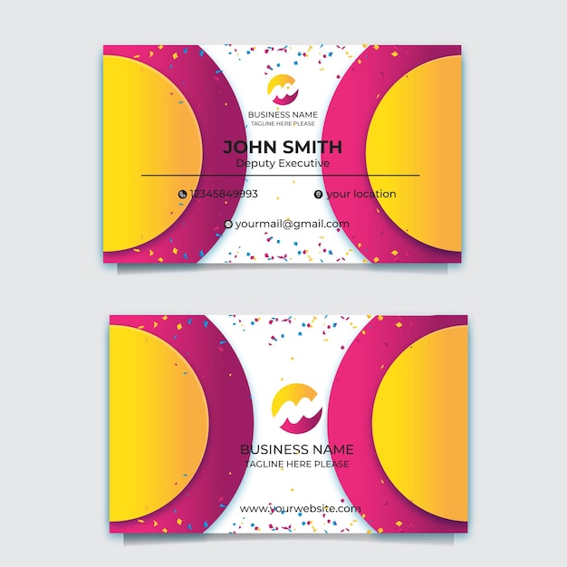 Elegant luxury premium gold a,pink and white business card template