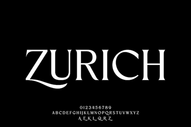 Elegant luxury serif display font vector with alternate