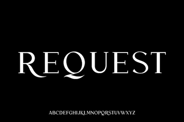 Elegant luxury serif display font vector