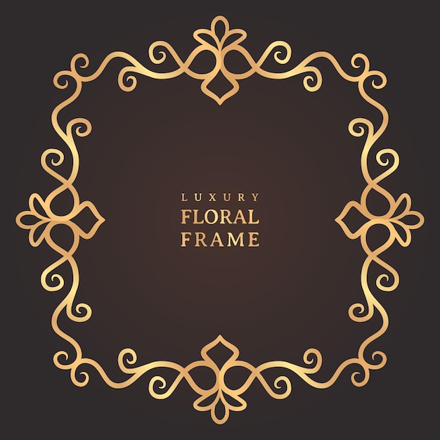 Elegant luxury vintage gold decorative frame vector image