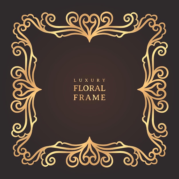 Elegant luxury vintage gold decorative frame vector image