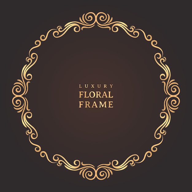 Elegant luxury vintage gold decorative frame vector image